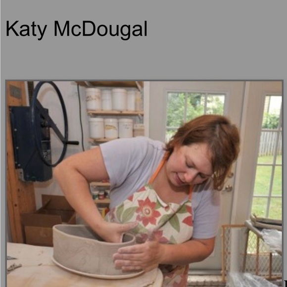 Katy Began Handcrafted Ceramic Mugs, Floral Studio Pottery, Blue Glaze - Signed - Picture 7 of 10